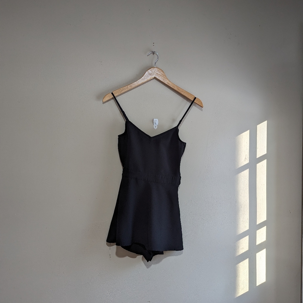 Divided black romper
